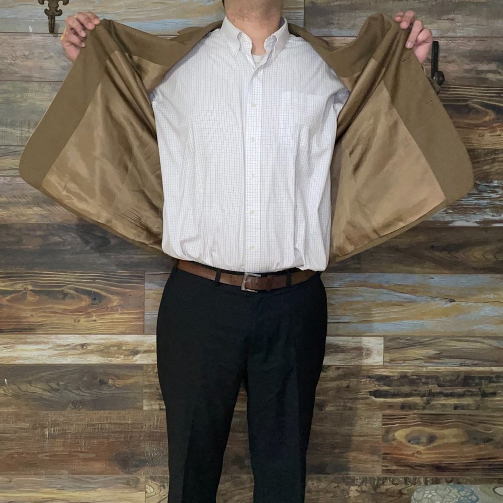 Jos. A. Bank 100% Wool Brown Blazer Sport Jacket Size 48R - Picture 6 of 10